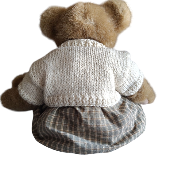 Boyds Bears Plaid Teddy Bear - Charlotte B. Beezley Vintage NWT - Picture 3 of 5